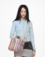 The Stripe Mesh Small Tote Bag Purple Multi